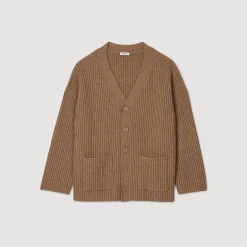 Homme SANDRO Cardigan Oversize à Côtes