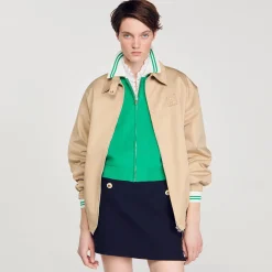 Femme SANDRO Cardigan Teddy Zippé