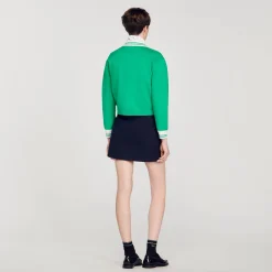 Femme SANDRO Cardigan Teddy Zippé