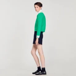 Femme SANDRO Cardigan Teddy Zippé