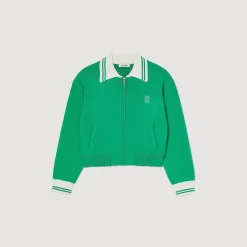 Femme SANDRO Cardigan Teddy Zippé