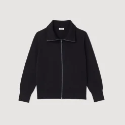 Homme SANDRO Cardigan Zippé En Laine