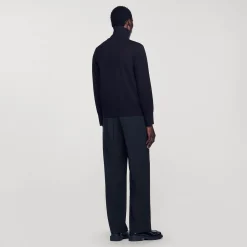 Homme SANDRO Cardigan Zippé En Laine