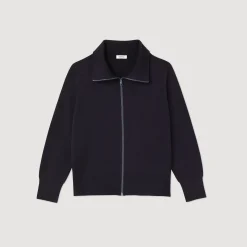 Homme SANDRO Cardigan Zippé En Laine