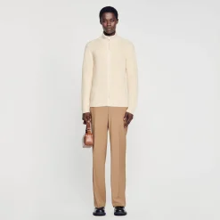 Homme SANDRO Cardigan Zippé En Maille