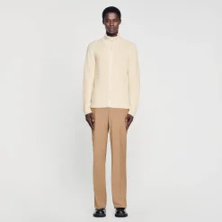 Homme SANDRO Cardigan Zippé En Maille