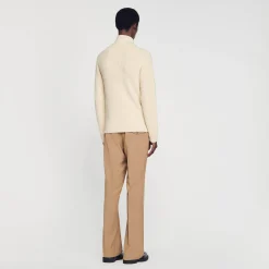 Homme SANDRO Cardigan Zippé En Maille