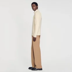Homme SANDRO Cardigan Zippé En Maille