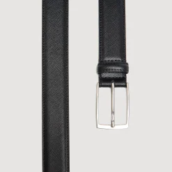Homme SANDRO Ceinture En Croute De Cuir Saffiano