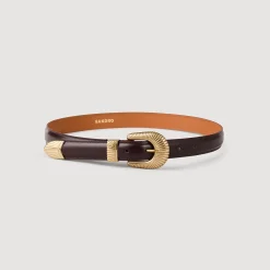 Femme SANDRO Ceinture En Cuir