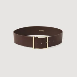 Femme SANDRO Ceinture Large En Cuir