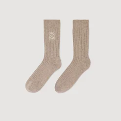 Femme SANDRO Chaussettes Brodées