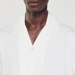 Homme SANDRO Chemise à Col Requin