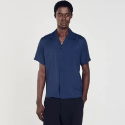 Homme SANDRO Chemise à Col Requin