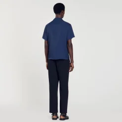 Homme SANDRO Chemise à Col Requin