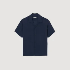 Homme SANDRO Chemise à Col Requin