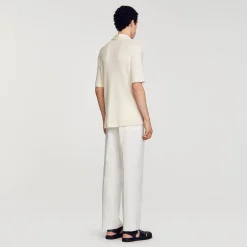Homme SANDRO Chemise à Col Requin