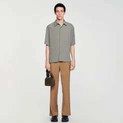 Homme SANDRO Chemise à Manches Courtes