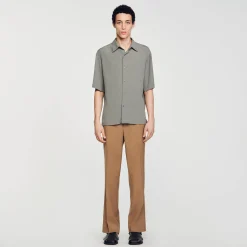 Homme SANDRO Chemise à Manches Courtes