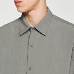 Homme SANDRO Chemise à Manches Courtes