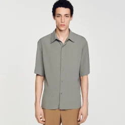 Homme SANDRO Chemise à Manches Courtes
