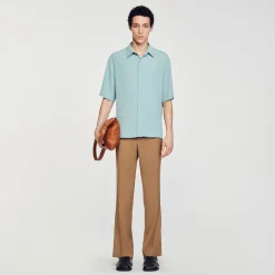 Homme SANDRO Chemise à Manches Courtes
