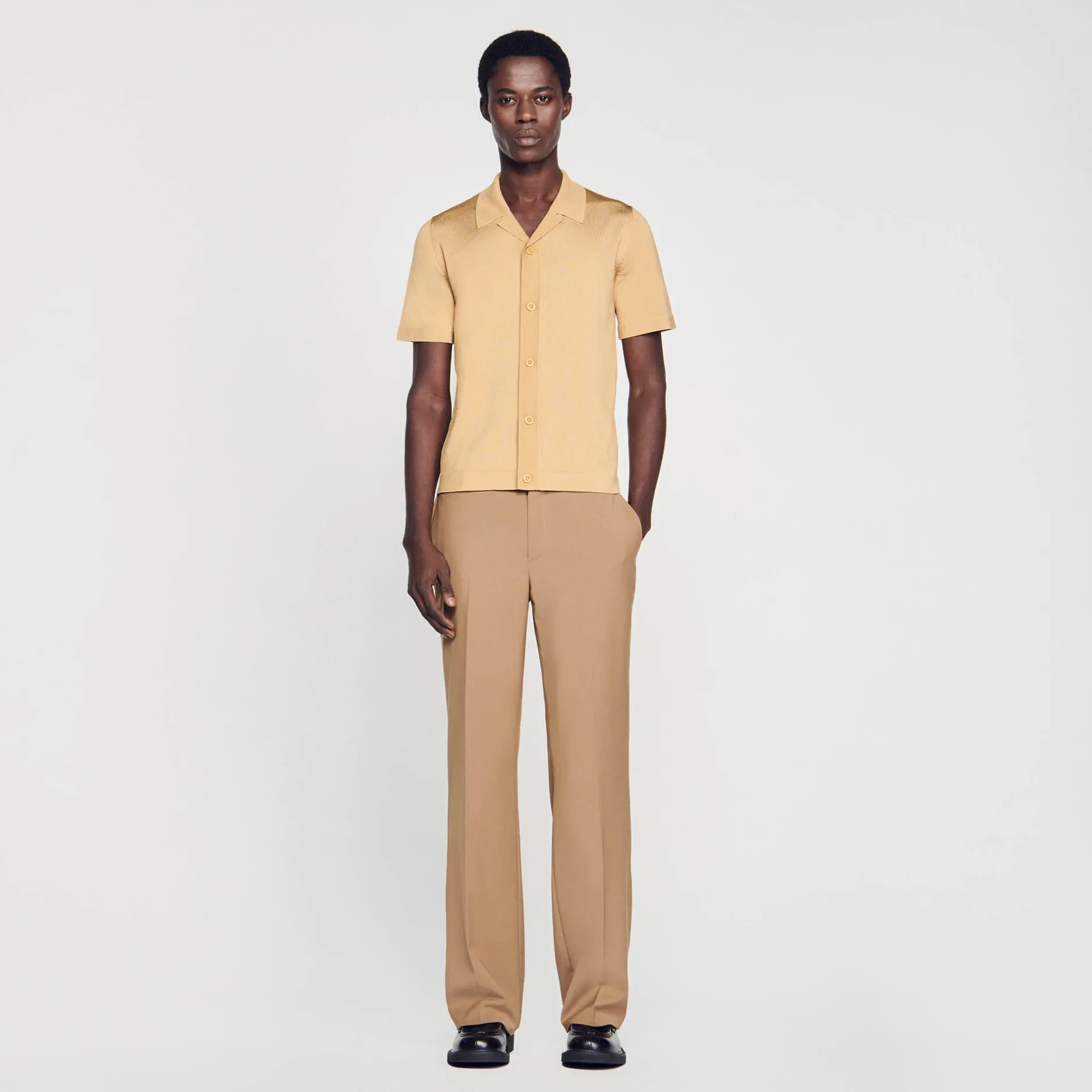 Homme SANDRO Chemise à Manches Courtes
