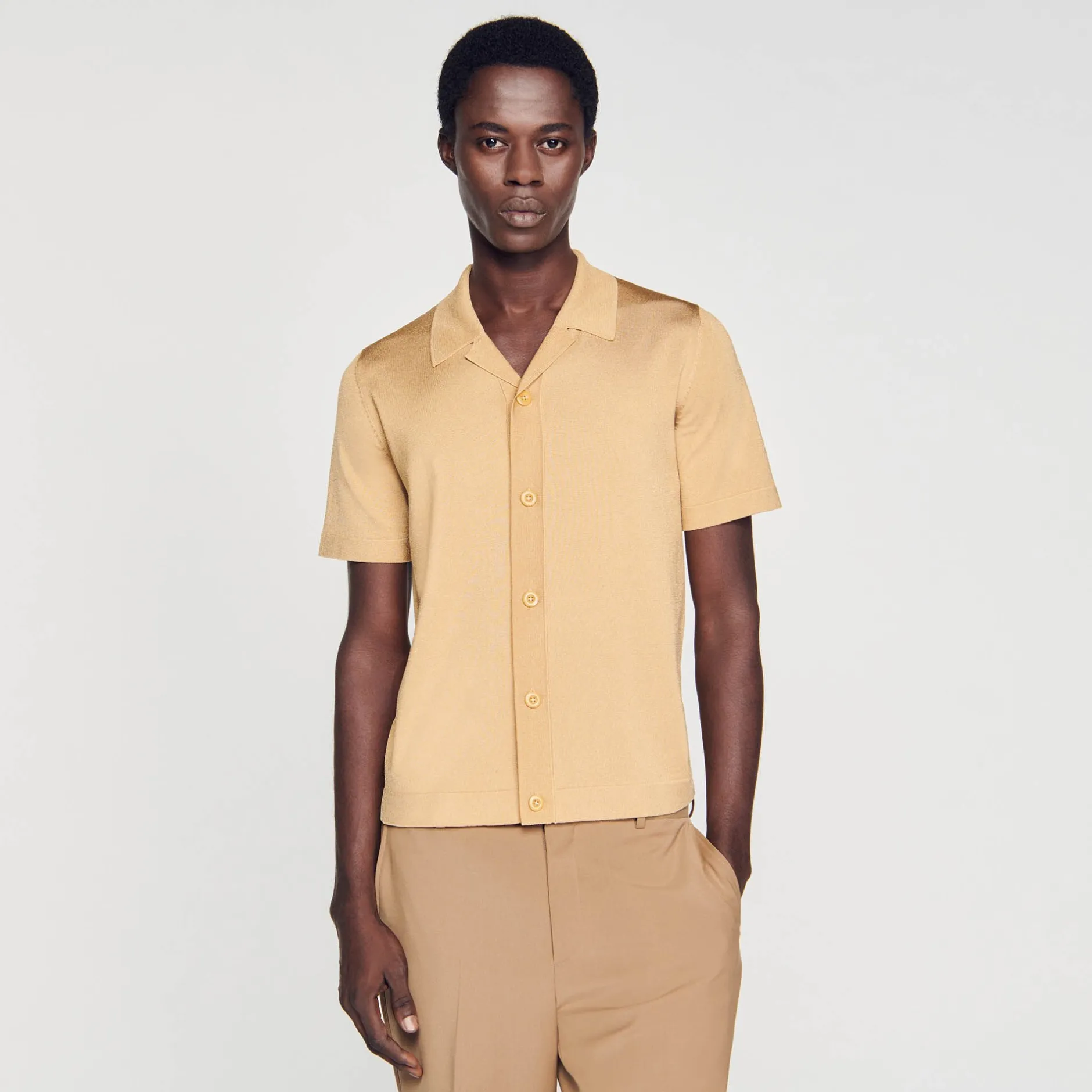 Homme SANDRO Chemise à Manches Courtes