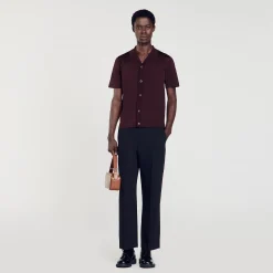 Homme SANDRO Chemise à Manches Courtes