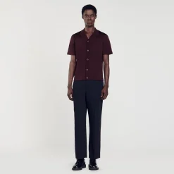 Homme SANDRO Chemise à Manches Courtes
