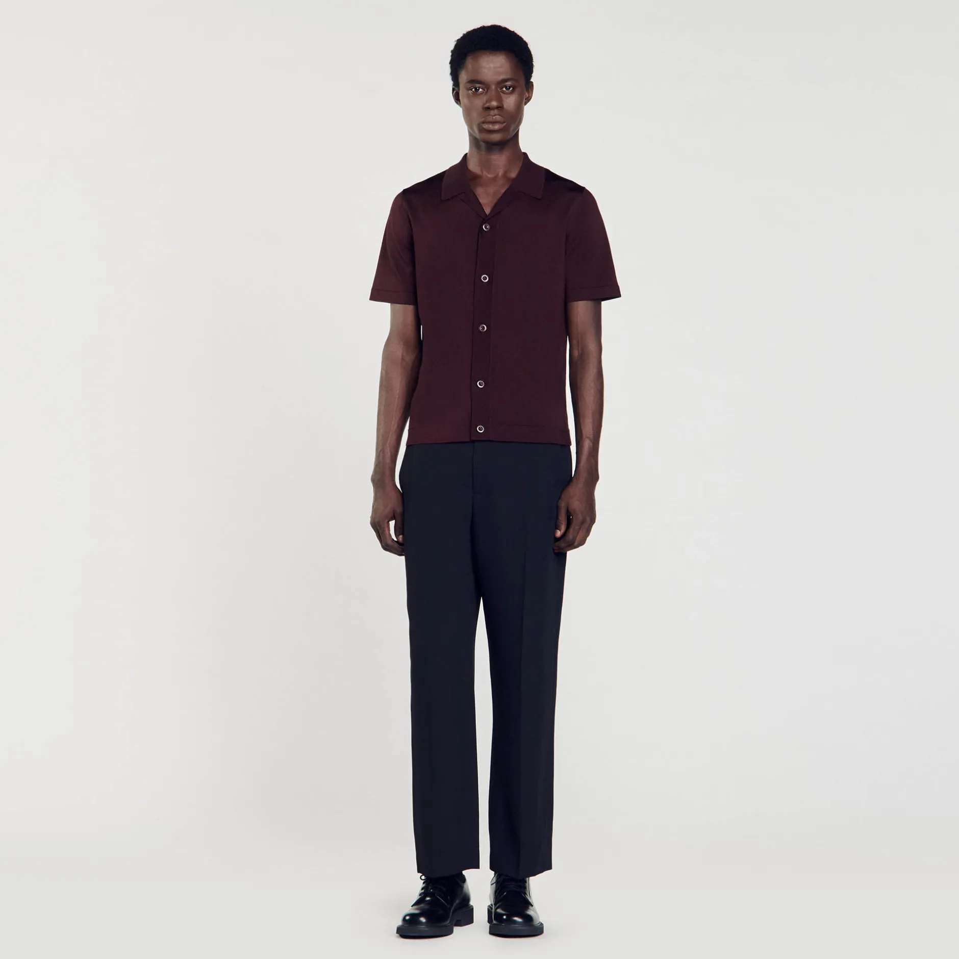 Homme SANDRO Chemise à Manches Courtes