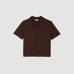 Homme SANDRO Chemise à Manches Courtes