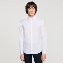 Homme SANDRO Chemise à Manches Longues