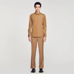Homme SANDRO Chemise à Manches Longues