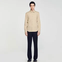 Homme SANDRO Chemise à Manches Longues