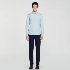 Homme SANDRO Chemise à Manches Longues