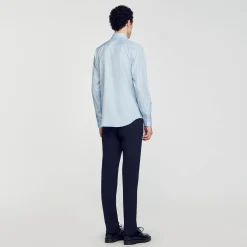 Homme SANDRO Chemise à Manches Longues