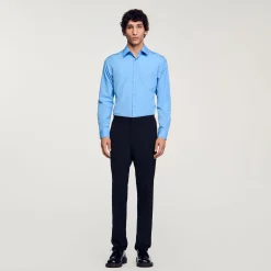 Homme SANDRO Chemise à Manches Longues