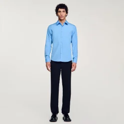 Homme SANDRO Chemise à Manches Longues