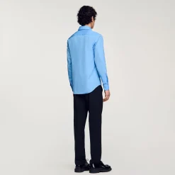 Homme SANDRO Chemise à Manches Longues