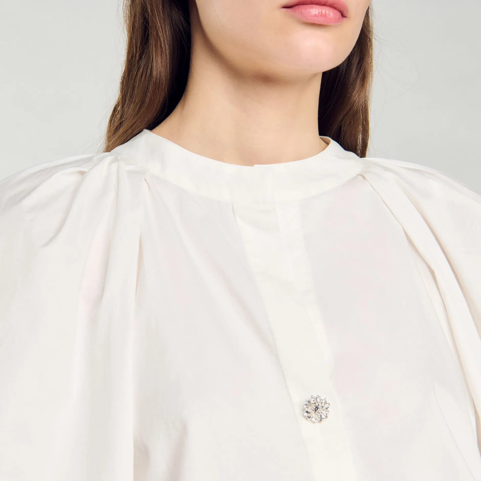 Femme SANDRO Chemise à Manches Volumineuses