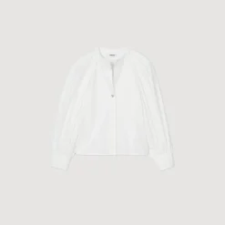 Femme SANDRO Chemise à Manches Volumineuses