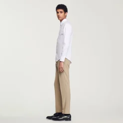 Homme SANDRO Chemise Ajustée En Coton Stretch