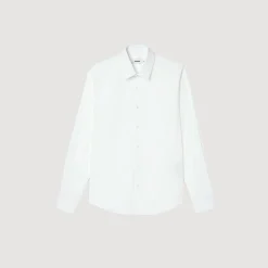 Homme SANDRO Chemise Ajustée En Coton Stretch