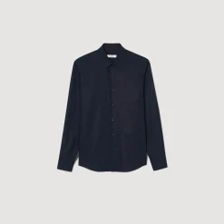 Homme SANDRO Chemise Ajustée En Coton Stretch