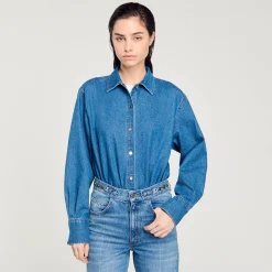 Femme SANDRO Chemise Body En Jean