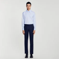 Homme SANDRO Chemise Coupe Classique En Coton