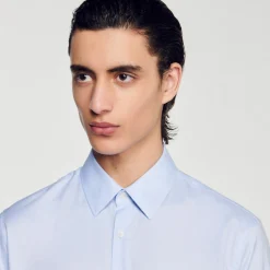 Homme SANDRO Chemise Coupe Classique En Coton