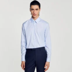 Homme SANDRO Chemise Coupe Classique En Coton