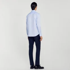 Homme SANDRO Chemise Coupe Classique En Coton